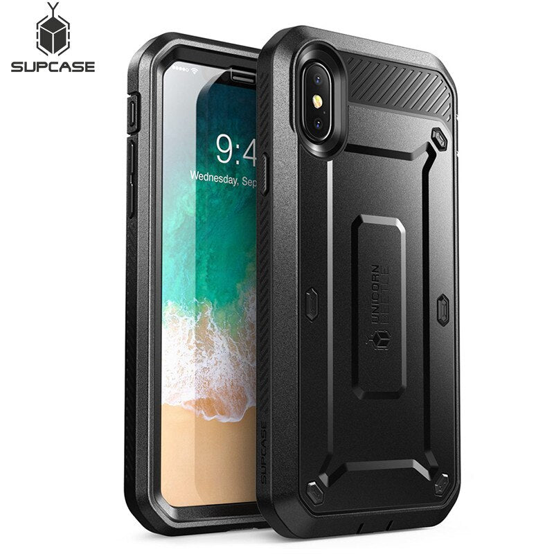 For iPhone X XS Case UB Pro Series Full-Body Rugged Holster Clip Case with Built-in Screen Protector For iphone X Xs - 380230 Find Epic Store