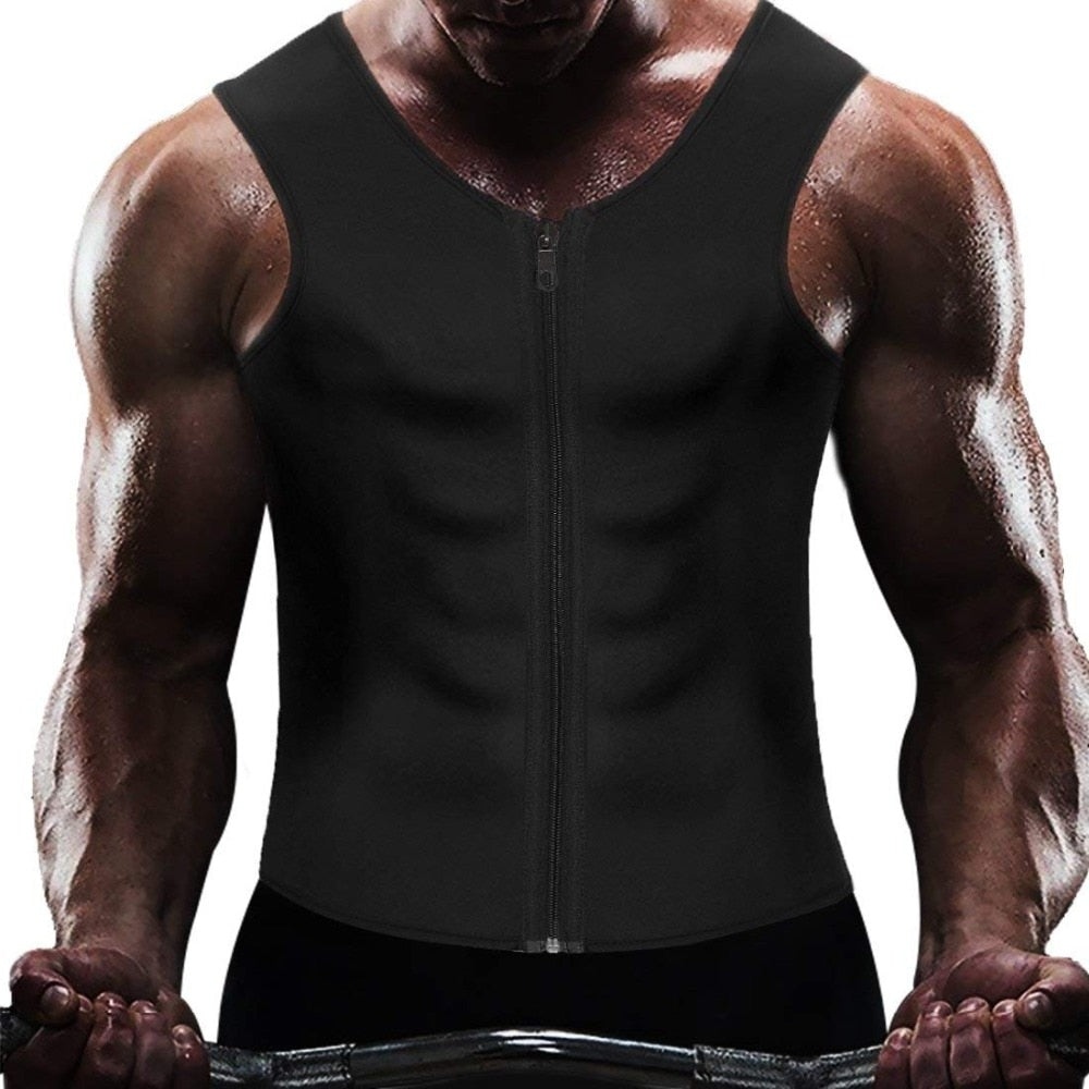 Men Neoprene Zipper Waist Trainer Vest Shapewear Body Shaper Slimming Workout Thermal Muscle Underwear Shapers Fajas Top - 200001873 Find Epic Store