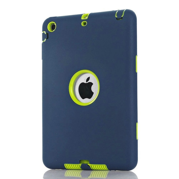 For iPad Mini 1/2/3 Retina Case 3 in1 Anti-slip Hybrid Protective Heavy Duty Rugged Shockproof Resistance Cover For iPad Mini - 200001091 Navy Blue and Green / United States Find Epic Store
