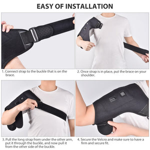 Heated Shoulder Wrap Adjustable Neoprene Heating Pad Shoulder Support Brace Hot Therapy for Shoulder Dislocation Rehabilitation - 200001427 Find Epic Store