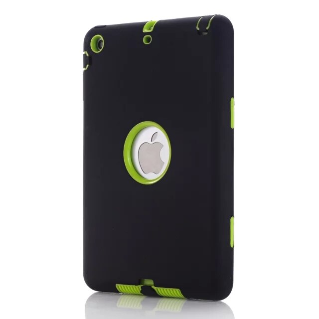 For iPad mini 1/2/3 Retina Kids Baby Safe Armor Shockproof Heavy Duty Silicone Hard Case Cover Screen Protector Film+Stylus Pen - 200001091 black and green / United States Find Epic Store