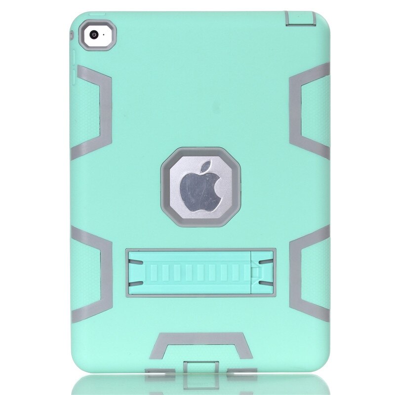 For Apple iPad Mini 1/2/3 Case Cover High Impact Resistant Hybrid Three Layer Heavy Duty Armor Defender Full Body Protector Case - 200001091 Mint Green and Grey / United States Find Epic Store