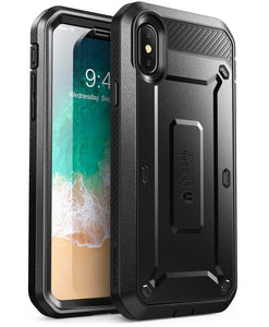 For iPhone X XS Case UB Pro Series Full-Body Rugged Holster Clip Case with Built-in Screen Protector For iphone X Xs - 380230 PC + TPU / Black / United States Find Epic Store
