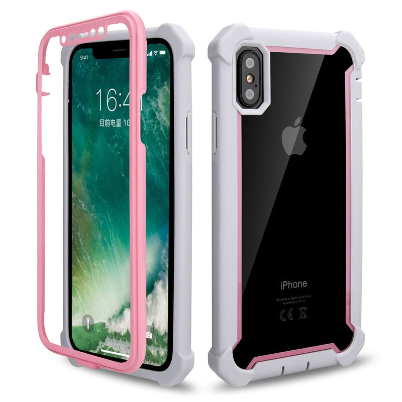 Pink Color Case for Heavy Duty Protection Doom armor TPU Phone Case for iPhone 13 11 12 Pro XS Max Mini XR X 6 6S 7 8 Plus Shockproof Sturdy Cover - 0 For iPhone XS / Pink Phone Case Find Epic Store