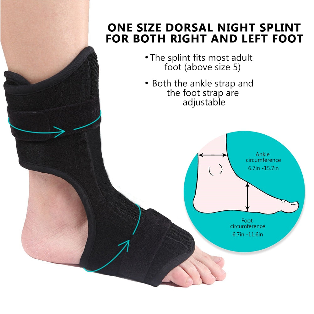 Plantar Fasciitis Dorsal Night & Day Splint Foot Orthosis Stabilizer Adjustable Drop Foot Orthotic Brace Support Pain Relief - 200001427 Find Epic Store