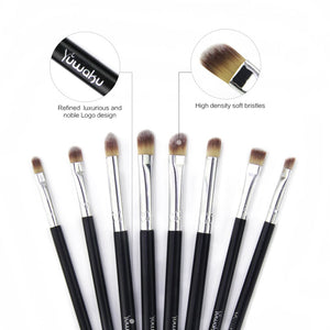 8pcs Fashion Style Black Eye Shadow Makeup Brush Set Pro Eye Makeup Brush Set Concealer Blending Makeup Brushes Kits - 200001189 Find Epic Store