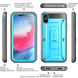 For iPhone Xs Max Case 6.5 inch UB Pro Full-Body Rugged Holster Case with Built-in Screen Protector & Kickstand - 380230 Find Epic Store