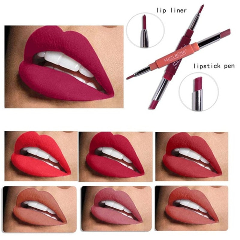 20 Color Waterproof and Long-Lasting Double-ended Lipstick Lip Liner - 200001142 Find Epic Store