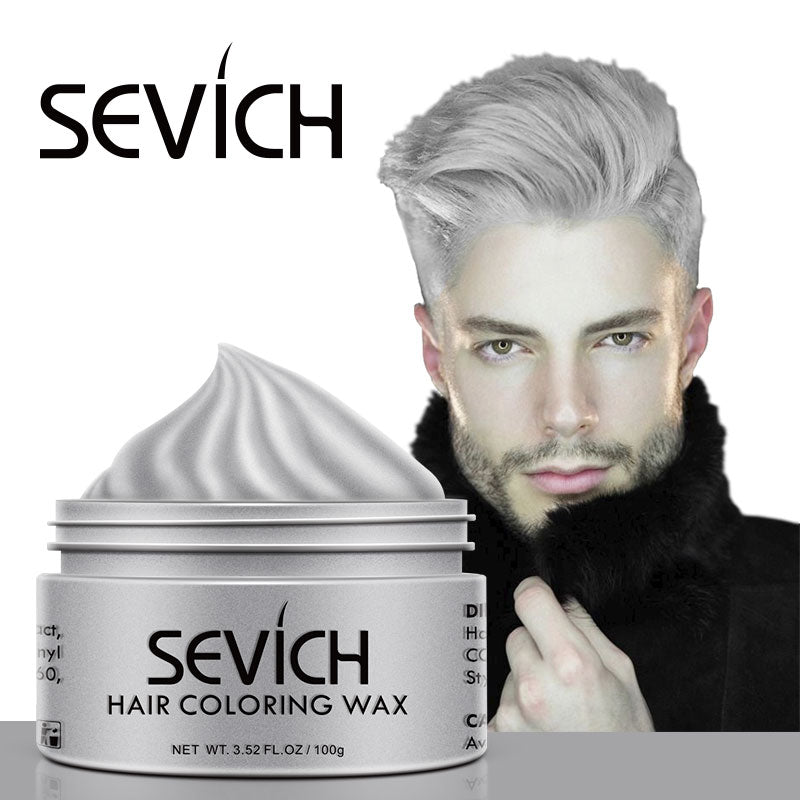 Sevich Temporary Hair Color Wax Men Diy Mud One-time Molding Paste Dye Cream Hair Gel for Hair Coloring Styling Silver Grey 120g - 200001173 Find Epic Store