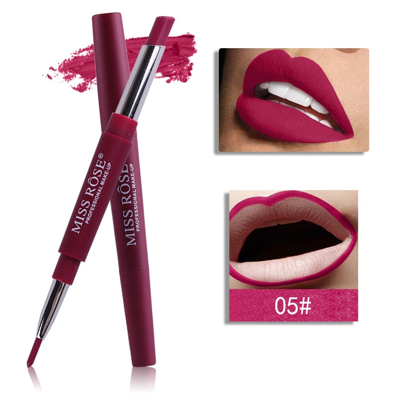 20 Color Matte Lipstick Lip Liner 2 In 1 Brand Makeup Lipstick - 200001142 05 / United States Find Epic Store