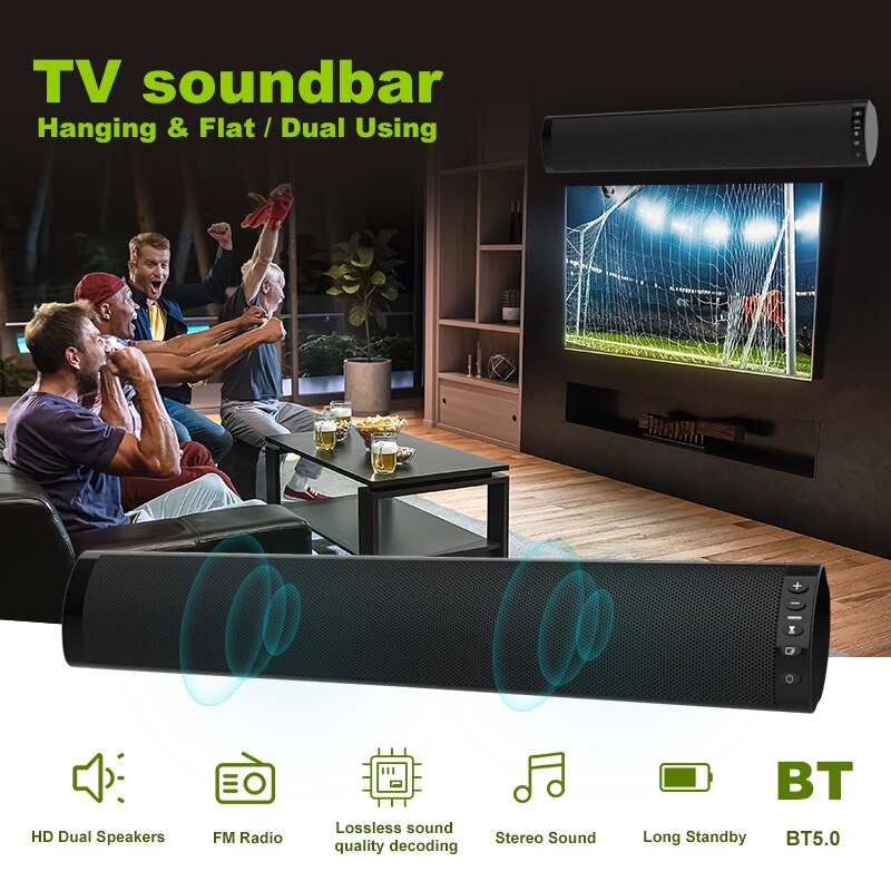 2021 Strong Bass Audio Speakers Wired and Wireless Bluetooth 5.0 Sound Bars for TV for TV Audio Bass And HIFI Chip Support 3.5mm - 518 Find Epic Store