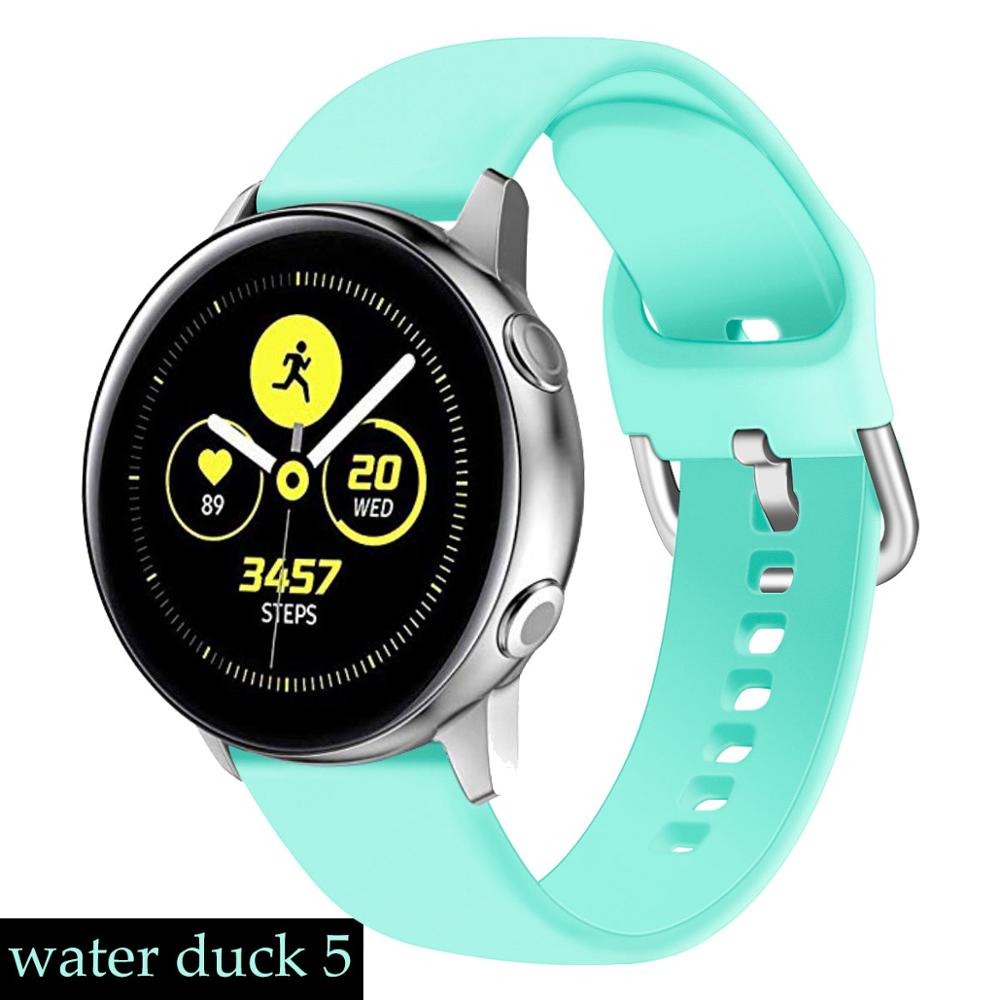 HUAWEI watch gt2/2e/pro strap For Samsung Galaxy watch 3 45mm 41mm active 2 46mm 42mm Gear s3 silicone bracelet smart watch band - 200000127 United States / water duck 5 / 22mm S Find Epic Store