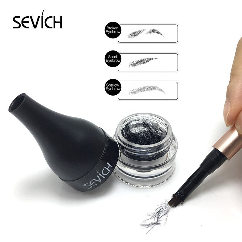 Sevich Waterproof Natural 3D Eyebrow Extensions Gel Dark Brown Black Fiber Eye Brow Enhancers Makeup Cosmetics - 200001132 Find Epic Store