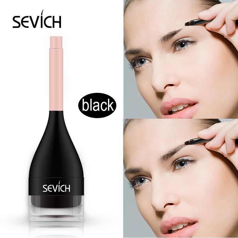 Sevich Waterproof Natural 3D Eyebrow Extensions Gel Dark Brown Black Fiber Eye Brow Enhancers Makeup Cosmetics - 200001132 Black / United States Find Epic Store