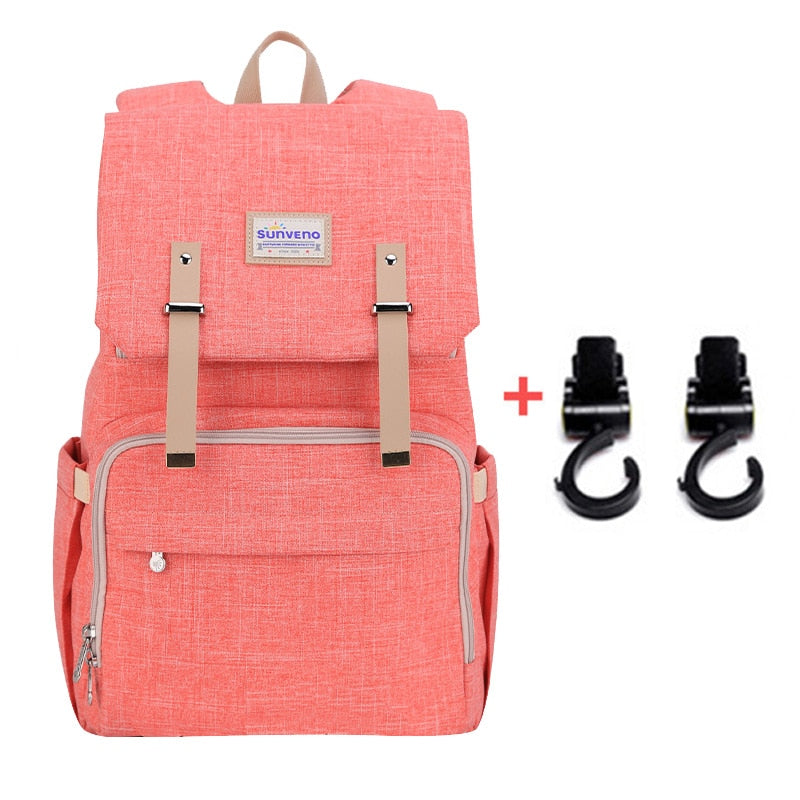 Fashion Diaper Bag Mommy Maternity Nappy Bag Large Capacity Travel Backpack Nursing Bag for Baby Care - 100001871 Pink H / United States Find Epic Store