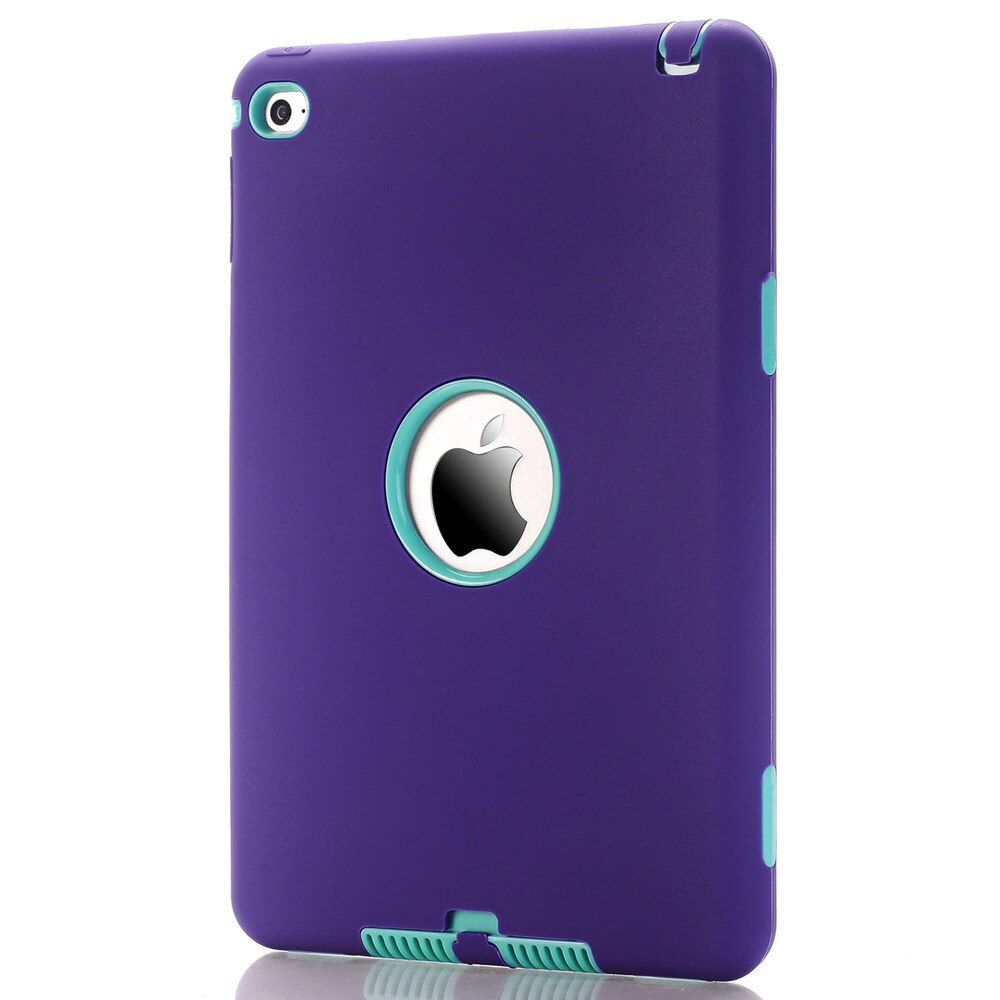 Case for iPad mini 4 A1538/A1550 7.9-inch Retina Cases Kids Safe Shockproof Heavy Duty Soft Silicone+Hard PC Full Protect Covers - 200001091 Purple Mint / United States Find Epic Store