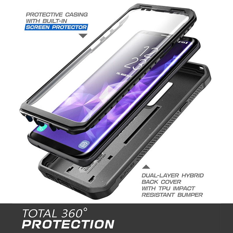 For Samsung Galaxy S9 Plus Unicorn Beetle UB Pro Shockproof Rugged Case Cover with Built-in Screen Protector & Kickstand - 380230 Find Epic Store