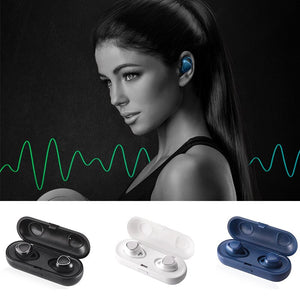 TWS Bluetooth 5.0 Earphones Portable TWS Wireless Stereo Earbuds Mini In-Ear Sport Noise Reduction Earphones with Charging Box - 63705 Find Epic Store