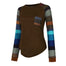 Long Sleeve Patchwork Tops T-shirt - 200000791 Find Epic Store