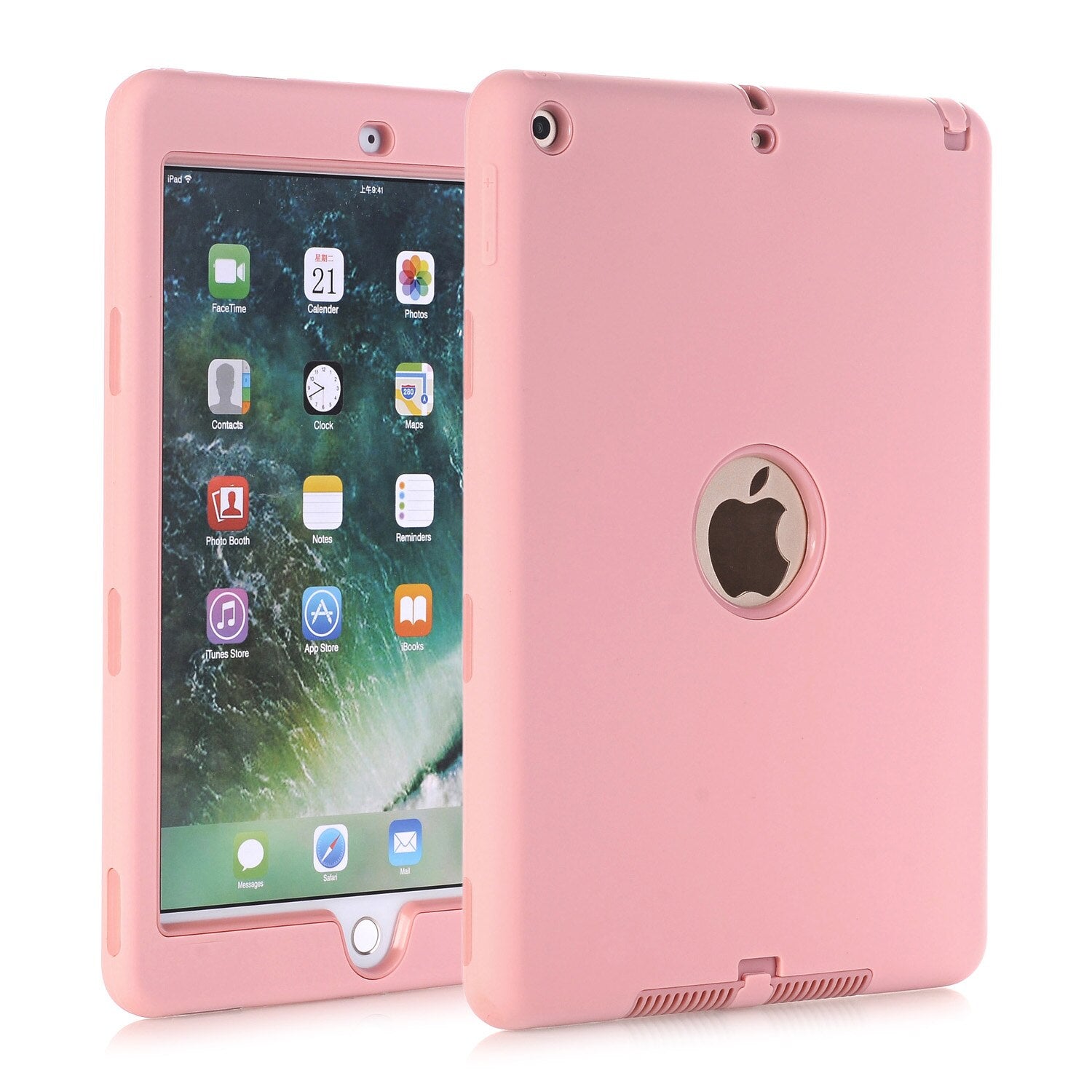 Cases For New iPad 9.7" 2017 (A1822/A1823),High-Impact Shockproof 3 Layers Soft Rubber Silicone+Hard PC Protective Cover Shell - 200001091 Rose Gold / United States Find Epic Store