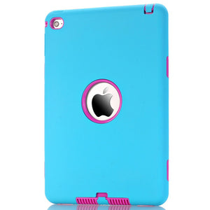 Case for iPad mini 4 A1538/A1550 7.9-inch Retina Cases Kids Safe Shockproof Heavy Duty Soft Silicone+Hard PC Full Protect Covers - 200001091 Blue Hot Pink / United States Find Epic Store