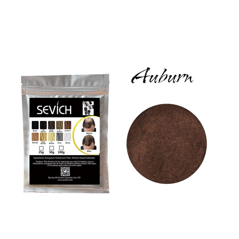Sevich 100g hair loss product hair building fibers keratin bald to thicken extension in 30 second concealer powder for unsex - 200001174 United States / auburn Find Epic Store