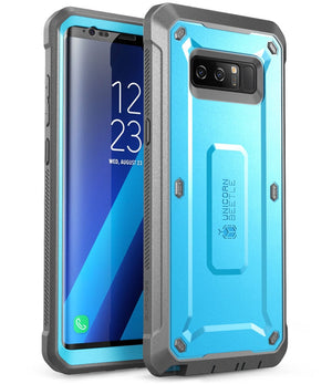 Samsung Galaxy Note 8 Case - Full-Body Rugged Holster Protective Cover WITH Built-in Screen Protector - 380230 PC + TPU / Blue / United States Find Epic Store
