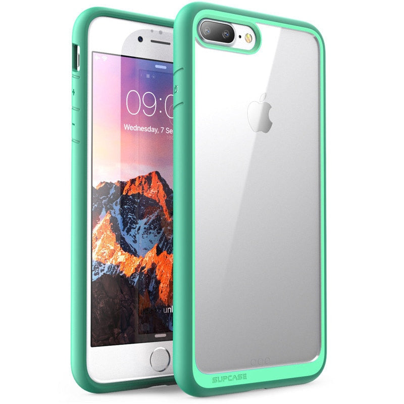 For iPhone 8 Plus Case UB Style Premium Hybrid Protective Bumper Clear Cover Case For iphone 8 Plus (2017 Release) - 380230 PC + TPU / Green / United States Find Epic Store
