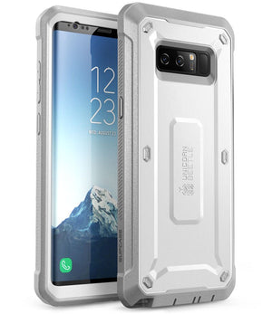Samsung Galaxy Note 8 Case - Full-Body Rugged Holster Protective Cover WITH Built-in Screen Protector - 380230 PC + TPU / White / United States Find Epic Store