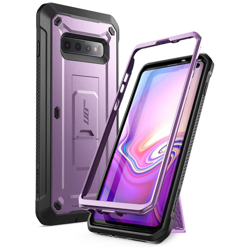 Samsung Galaxy S10 Case 6.1 inch - Pro Full-Body Rugged Holster Kickstand Case WITHOUT Built-in Screen Protector - 380230 PC + TPU / Purple / United States Find Epic Store