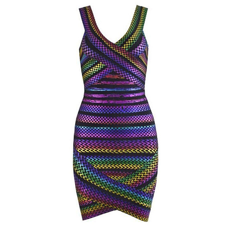 Sexy Bandage Spaghetti Strap Bodycon Short Mini Dress - 200000347 Find Epic Store