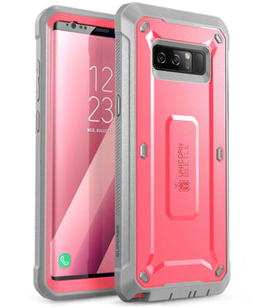 Samsung Galaxy Note 8 Case - Full-Body Rugged Holster Protective Cover WITH Built-in Screen Protector - 380230 PC + TPU / Pink / United States Find Epic Store