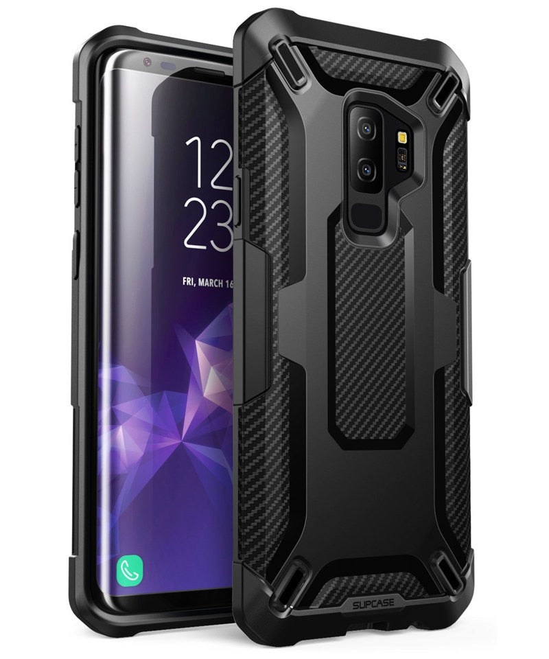 Samsung Galaxy S9 Plus Case - TPU + Tough Polycarbonate Premium Hybrid Protective Case Back Cover - 380230 TPU Polycarbonate / Black / United States Find Epic Store