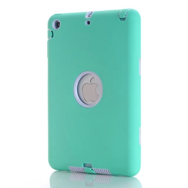 For iPad mini 1/2/3 Retina Kids Baby Safe Armor Shockproof Heavy Duty Silicone Hard Case Cover Screen Protector Film+Stylus Pen - 200001091 green and white / United States Find Epic Store
