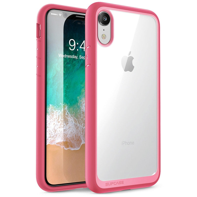 For iPhone XR Case Cover 6.1 inch UB Style Premium Hybrid Protective Slim Clear Phone Case For iphone Xr 2018 - 380230 PC + TPU / Pink / United States Find Epic Store
