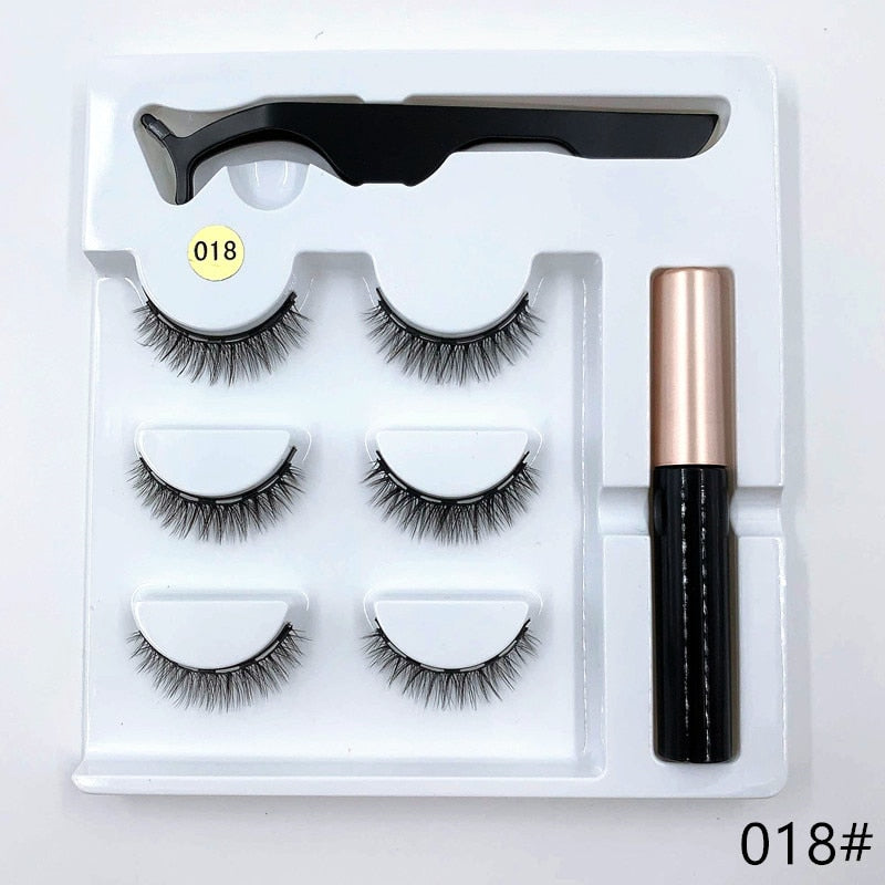 3 Pairs Magnetic Eyelashes And Eyeliner Set - 201222921 018 / United States Find Epic Store