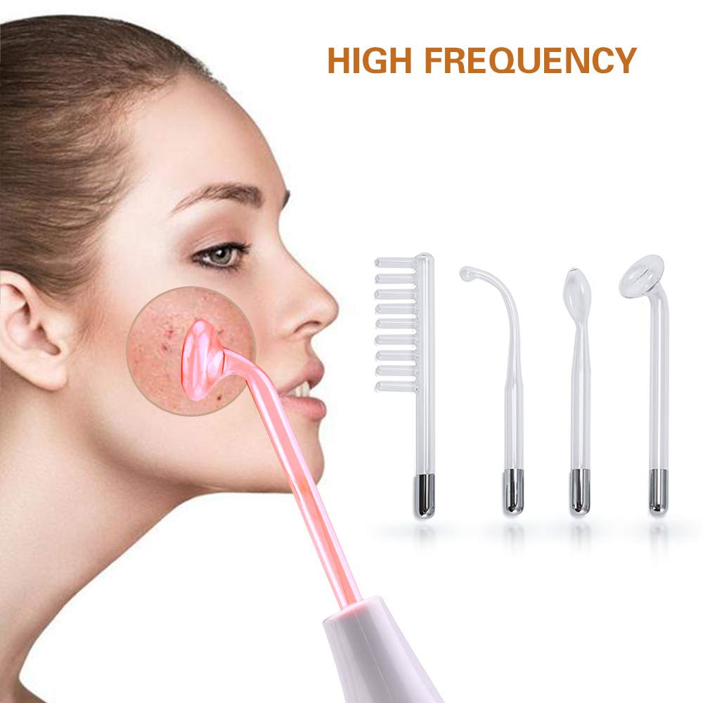 High Frequency Electrode Wand Electrotherapy Glass Tube 4 In 1 Beauty Device Acne Spot Remover Facial Skin Care Spa 110V-240V - 200190144 Find Epic Store