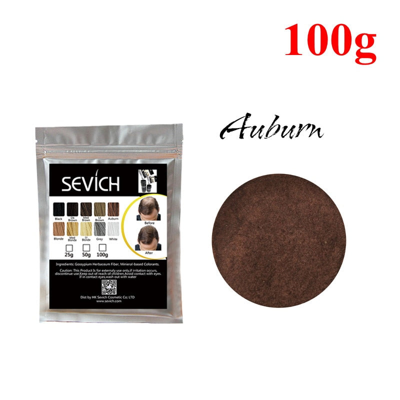 Sevich Hair Building Fiber Powder Refill Bags 100g Anti Hair Loss Products Concealer Refill Fiber Instantly Hair Extension - 200001174 United States / Auburn Find Epic Store