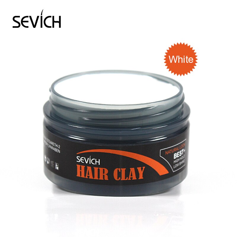 Sevich Strong Hold Hair Styling Clay Gel for Men Daily Use Hairstyles Wax Matte Finished Molding Cream Hair Styling Edge Control - 200001186 United States / 100g white Find Epic Store