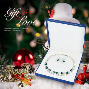 Luxury Jewelry Wedding Set Angel Wings Green Heart Crystal Bridal Necklace Earrings Set with Pearl New Design 2020 - 100007324 Find Epic Store