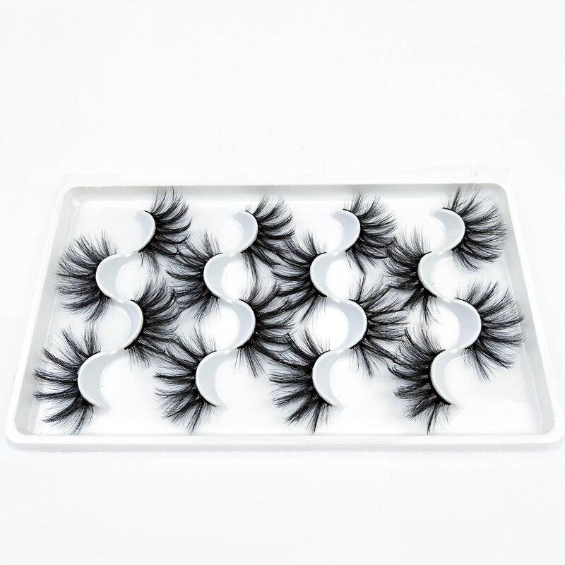 8 pairs of 25mm eyelashes cruelty-free artificial 3D mink eyelashes, soft and natural false eyelashes wholesale manufacturer - 200001197 Find Epic Store