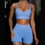 2Pcs Yoga Set Running Sports Suit - 200002143 Halter skyblue / S / United States Find Epic Store