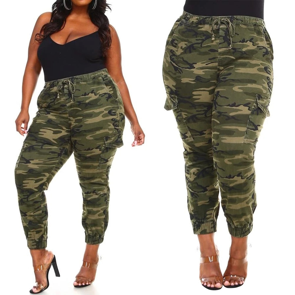 Camouflage Printed Ladies Cargo Pants - 200000366 Find Epic Store