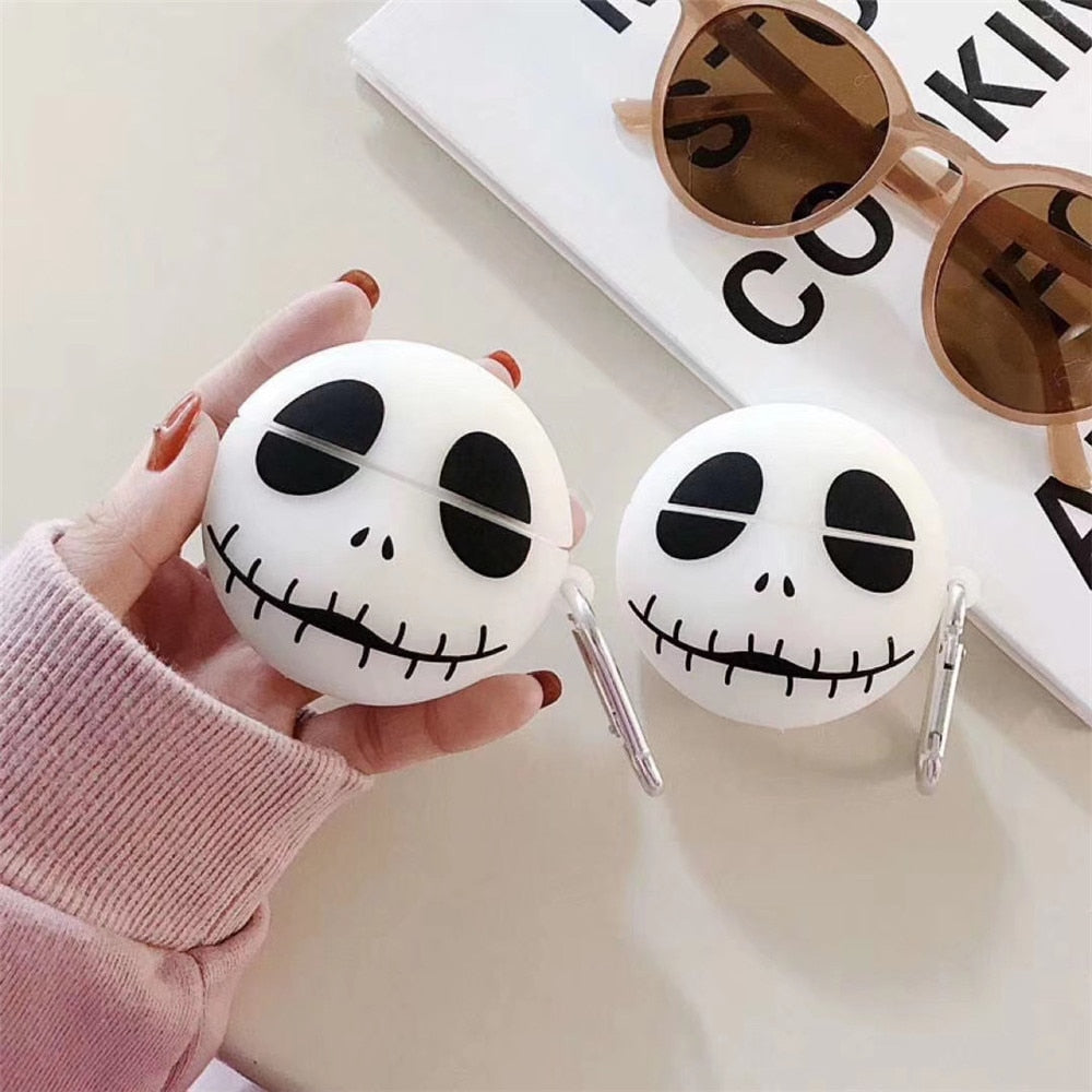 Accessories for Airpods Cases with Keychain For Airpods 2 1Cover Skull Pumpkin Luminous Cartoon Case Earphone Airpod Protector - 200001619 Find Epic Store