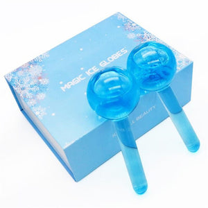 2pcs/Box Large Beauty Ice Hockey Energy Beauty Crystal Ball Facial Cooling Ice Globes Water Wave Face and Eye Massage Skin Care - 200191142 Blue / United Kingdom Find Epic Store