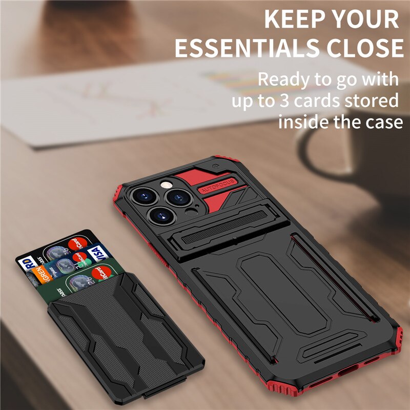 Armor Protect Case for iPhone 13 11 12 Pro Max Mini XS Max XR 7 8 Plus Military Grade Bumpers Slot Card Kickstand Cover - 380230 Find Epic Store