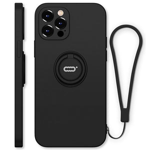 Black Color Case - iPhone 7/8/X/XR/XS/XS Max/SE(2020)/11/11 Pro/11 Pro Max/12/12 Pro/12 Mini/12 Pro Max, 360 Ring Holder Kickstand - Anti-Scratch Protective Case - 380230 for iPhone 7 8 / BLACK / United States Find Epic Store