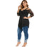 6XL Plus Size Off Shoulder Lace Long Sleeve Black Blouse - 200000346 Find Epic Store