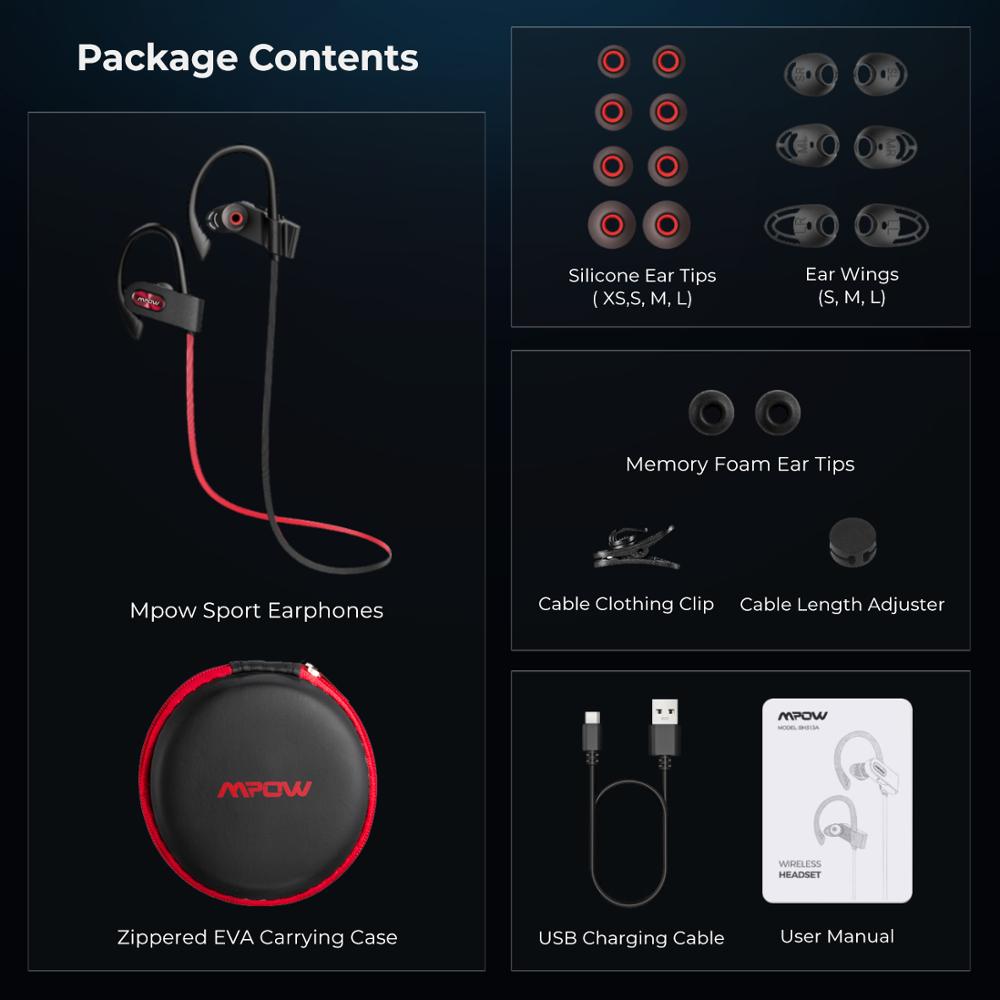 Flame 2 Sport Earphones Bluetooth 5.0 IPX7 Waterproof Earbuds 13 Hrs Long Standby CVC6.0 Noise Cancelling Earbuds with Mic - 63705 Find Epic Store