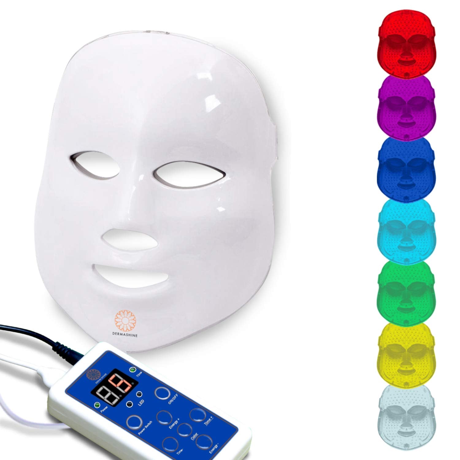7 Colors Light LED Facial Mask With Neck Skin Rejuvenation Face Care Treatment Beauty Anti Acne Therapy Whitening Instrument Hot - 200190144 Find Epic Store
